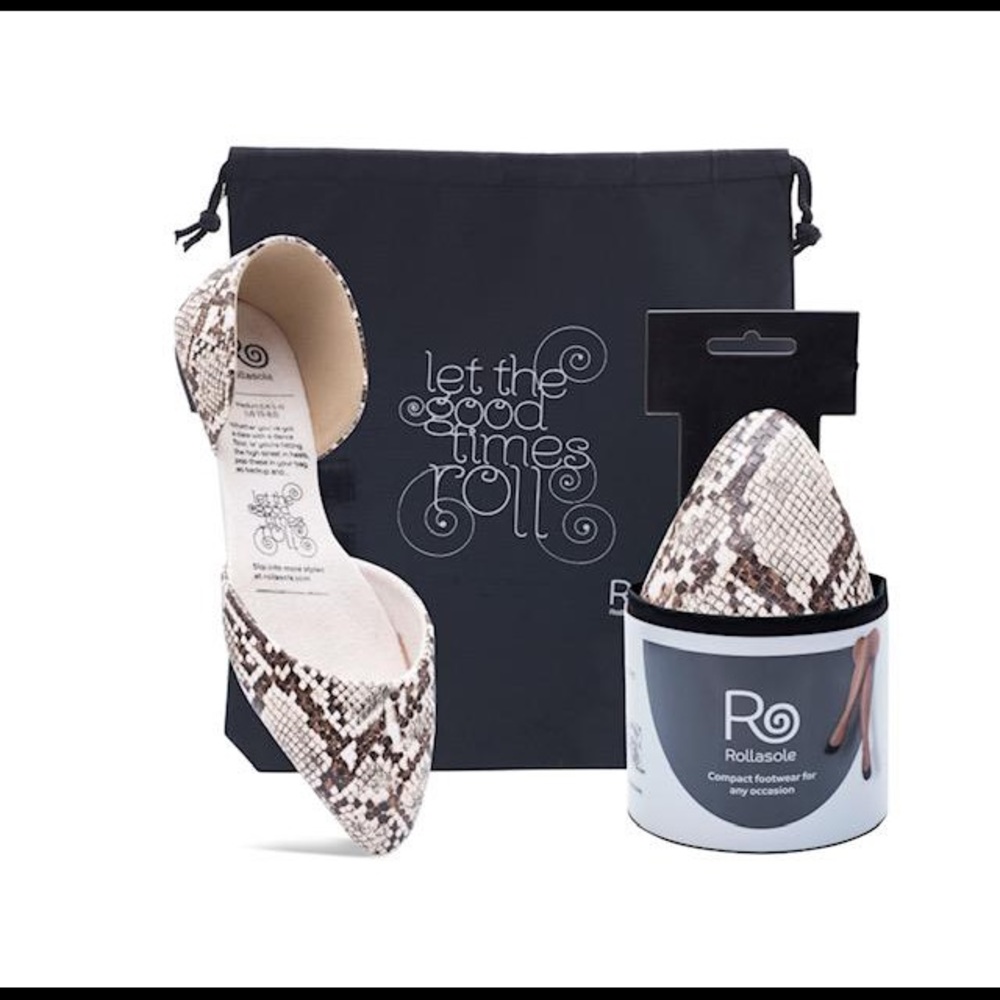 Rollasole snake print flats